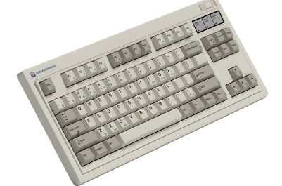 Bàn phím cơ FL-Esports OG87 Retro Grey 3 Mode Kailh Ice Silver switch