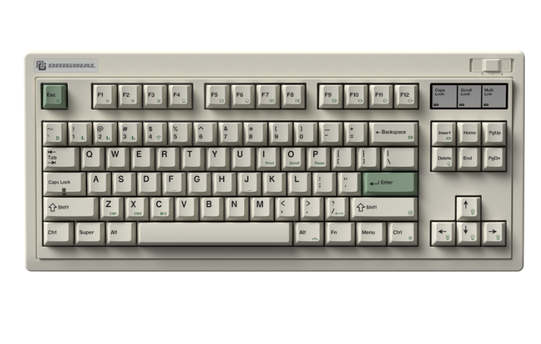 Bàn phím cơ FL-Esports OG87 Classic White 3 Mode Kailh Cool Mint V2 switch