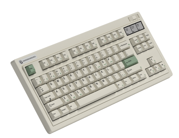 Bàn phím cơ FL-Esports OG87 Classic White 3 Mode Kailh Cool Mint V2 switch