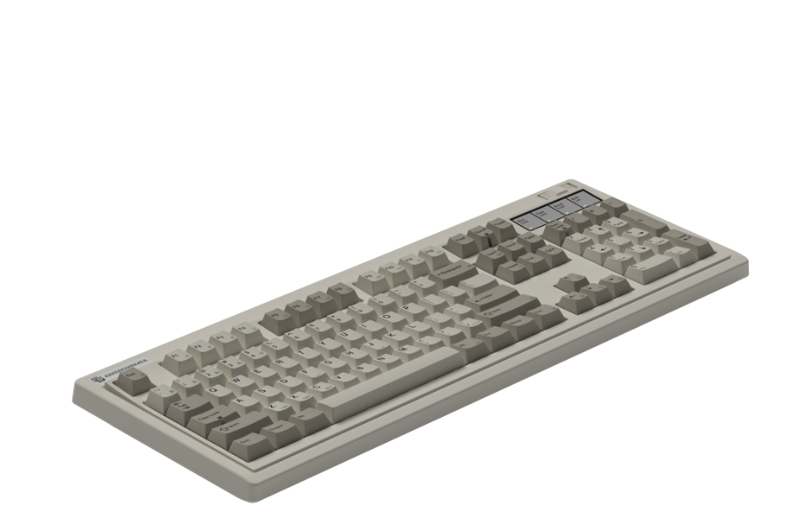 Bàn phím cơ FL-Esports OG104 Retro Grey 3 Mode Kailh Ice Silver switch