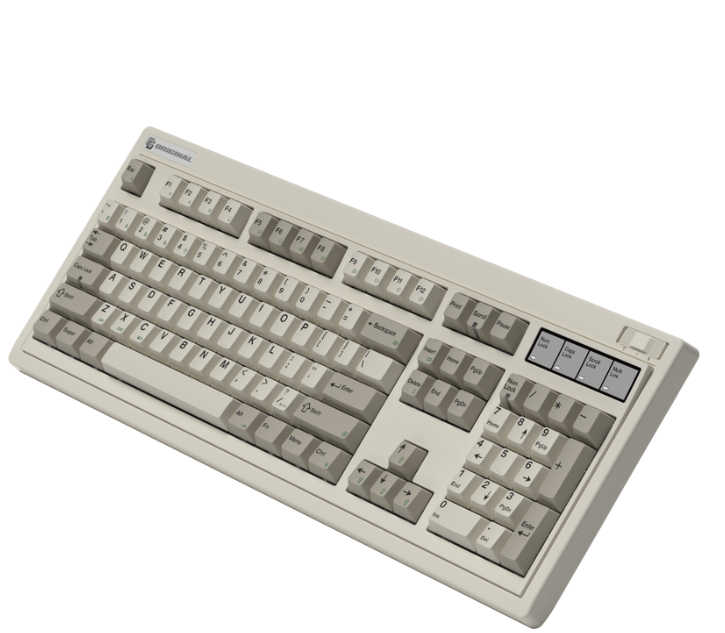 Bàn phím cơ FL-Esports OG104 Retro Grey 3 Mode Kailh Ice Silver switch