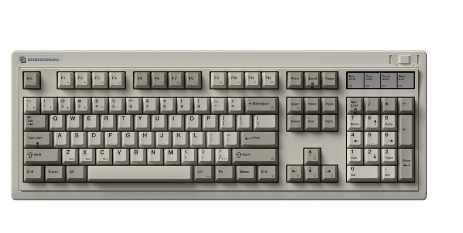 Bàn phím cơ FL-Esports OG104 Retro Grey 3 Mode Kailh Cool Mint V2 switch