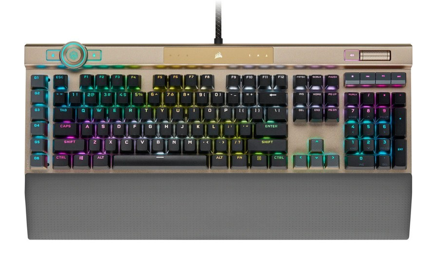 Bàn phím cơ Corsair K100 RGB Midnight Gold OPX switch