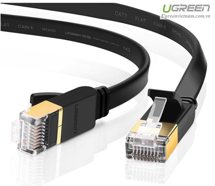 Cáp dữ liệu dạng dẹt nối mạng CAT7 STP truyền dữ liệu giữa các máy tính, dài 1M Ugreen (11260)