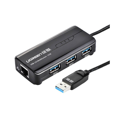Bộ chia 3 cổng USB 3.0 tich hợp cổng Mạng Gigabit 10/100 / 1000Mbps Ugreen 20265