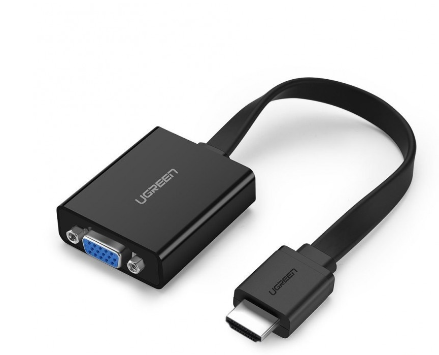 Cáp chuyển đổi từ HDMI sang VGA dẹt có Audio Ugreen 40248