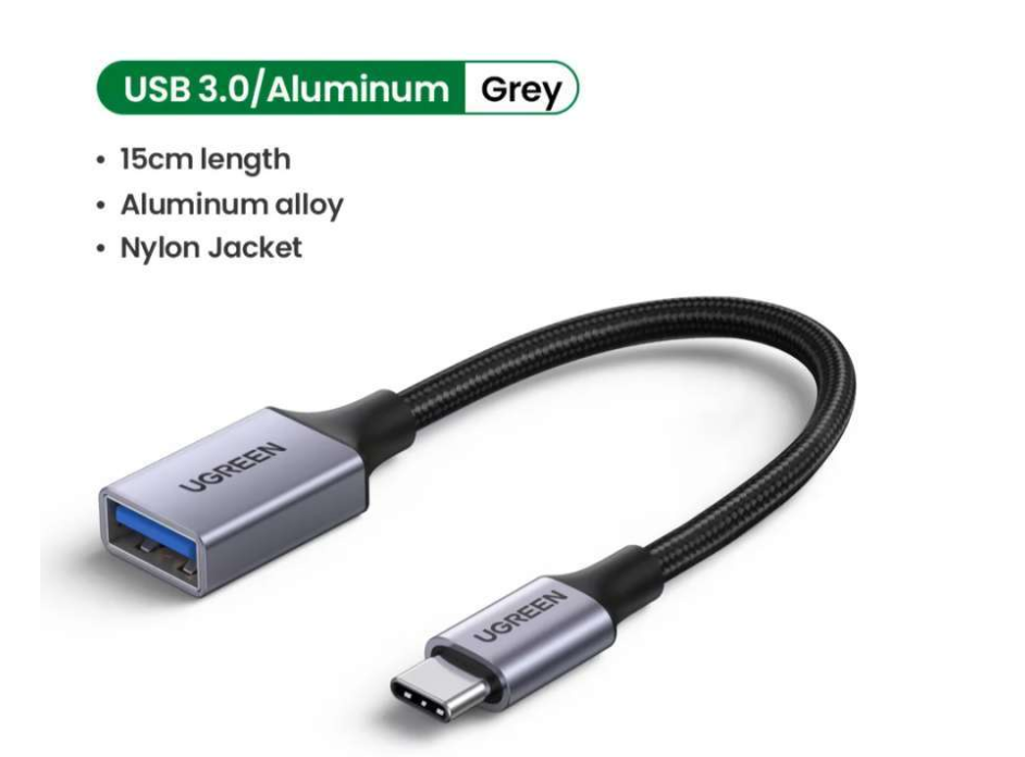 Cáp chuyển Type C sang USB 3.0 OTG 10cm Ugreen 70889