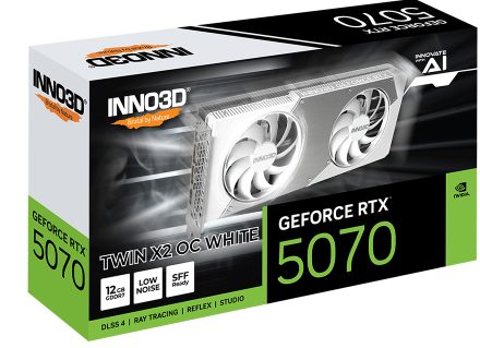 VGA Inno3D Geforce RTX 5070 TWIN X2 OC WHITE 12GB GDDR7
