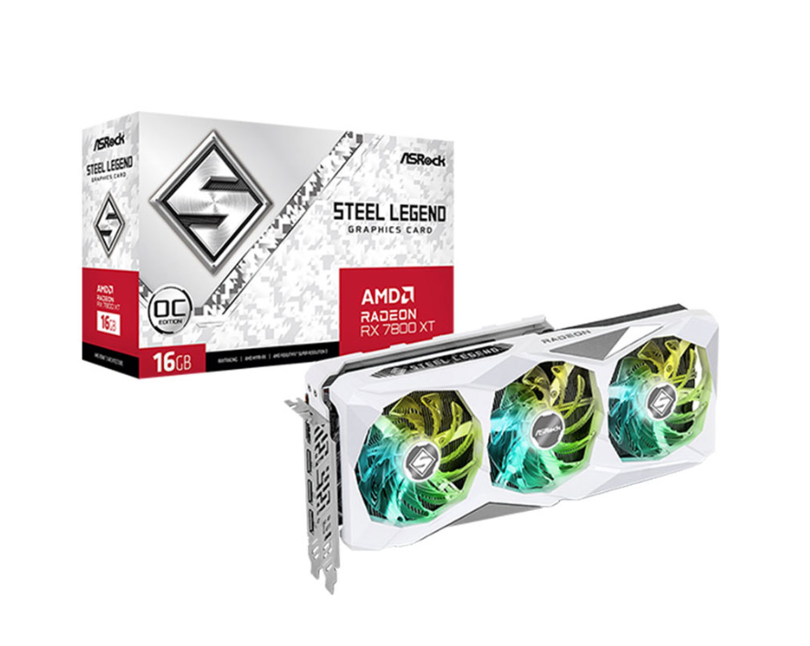 VGA ASROCK RX 7800 XT Steel Legend 16GB OC (RX7800XT SL 16GO)