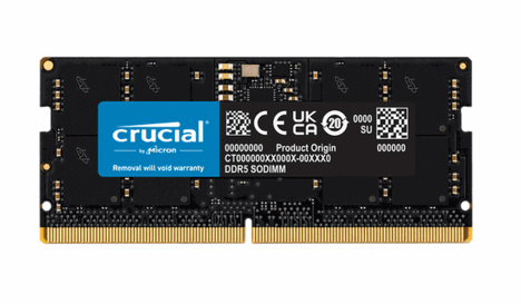 Ram laptop Crucial 16GB DDR5 bus 5600Mhz (CT16G56C46S5)