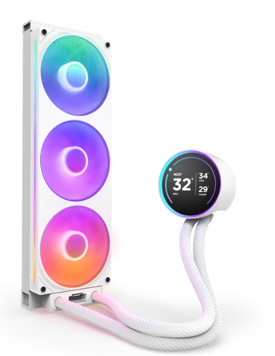 Bộ Tản Nhiệt Nước NZXT KRAKEN ELITE 360 RGB V2 White 360mm (RL-KR36E-W2)