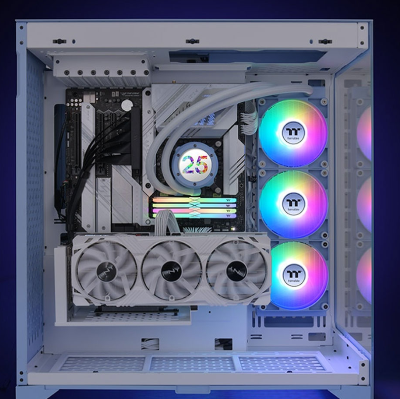 Tản Nhiệt Nước AIO Thermaltake TH360 V2 Ultra Hydrangea Blue (3 fan 12cm, Màn hình LCD 2.1 inch)