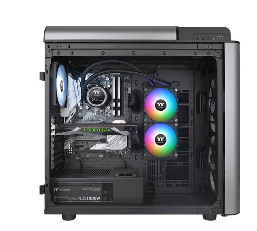 Tản Nhiệt Nước AIO Thermaltake TH240 V2 Ultra black (2 fan 12cm, Màn hình LCD 2.1 inch)