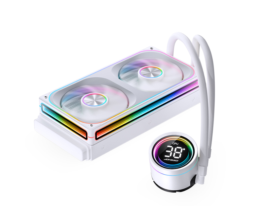 Tản nhiệt nước AIO Jonsbo TH-240 White (ARGB, Hiển Thị Nhiệt Độ)