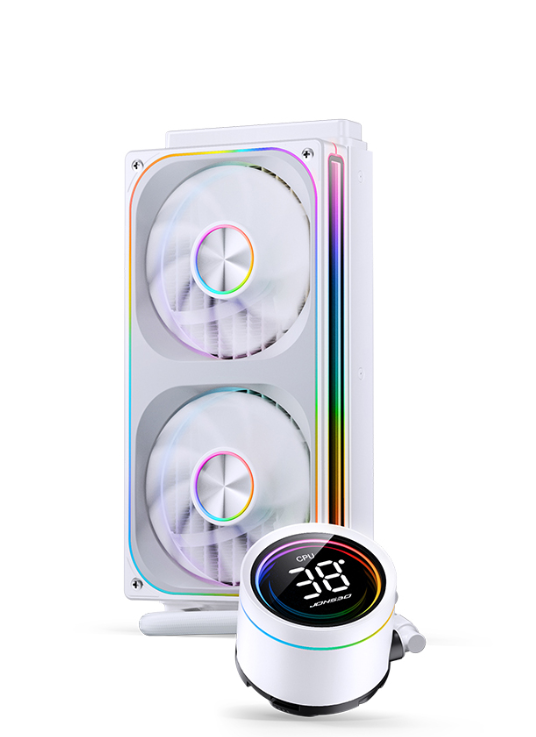 Tản nhiệt nước AIO Jonsbo TH-240 White (ARGB, Hiển Thị Nhiệt Độ)
