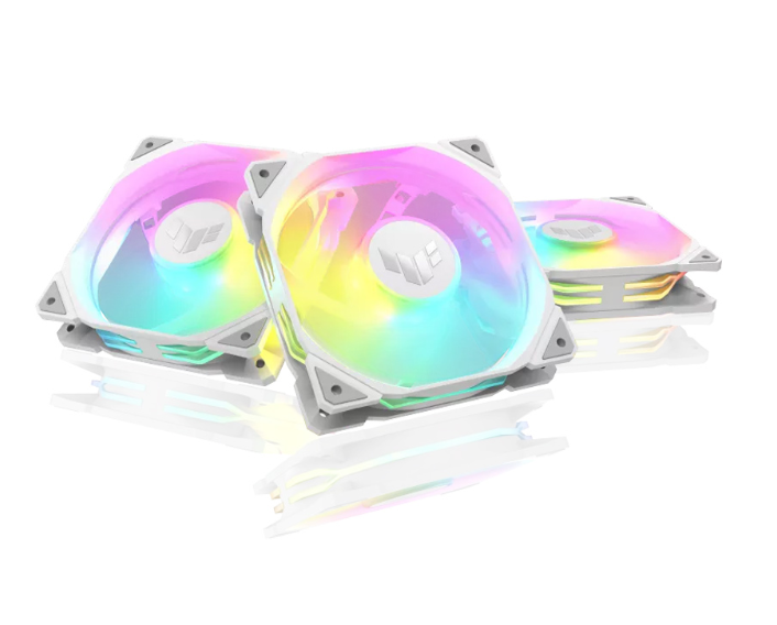Bộ 3 quạt tản nhiệt đảo ngược ASUS TUF Gaming TR120 ARGB Reverse WHITE