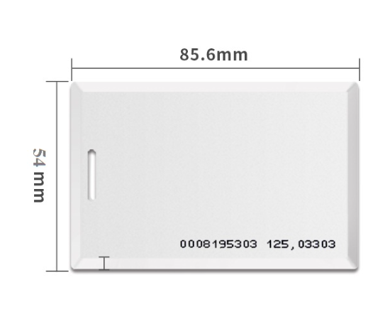 Thẻ từ trắng Proximity - Loại dày có lỗ treo 18 số