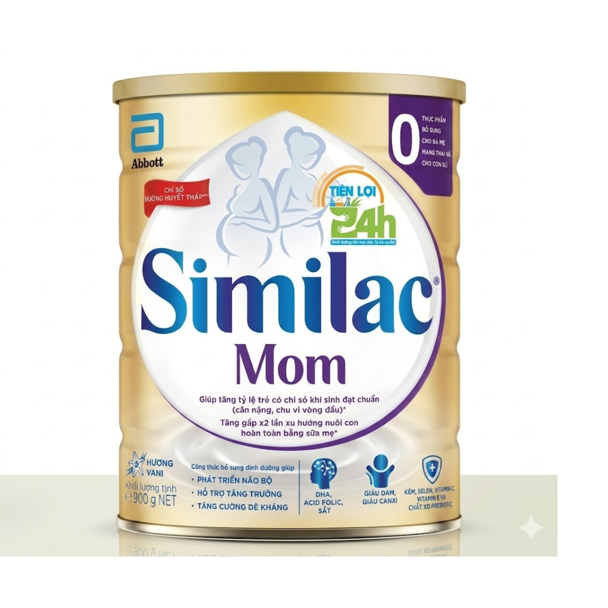 Thực phẩm bổ sung cho bà mẹ mang thai và cho con bú : Similac Mom hương vani 900g