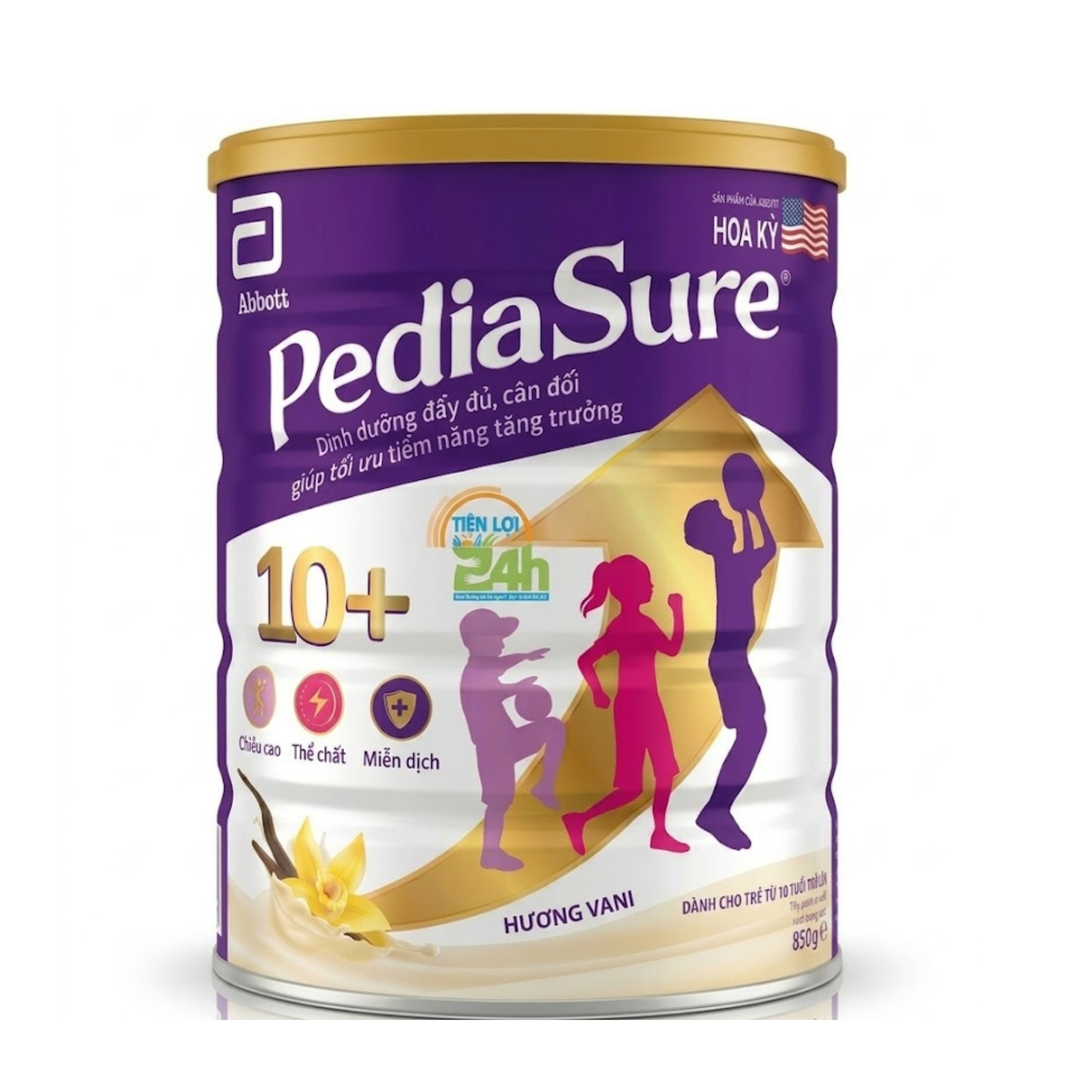 Thực phẩm bổ sung cho trẻ từ 10 tuổi trở lên : Pediasure 10+ hương vani 800g