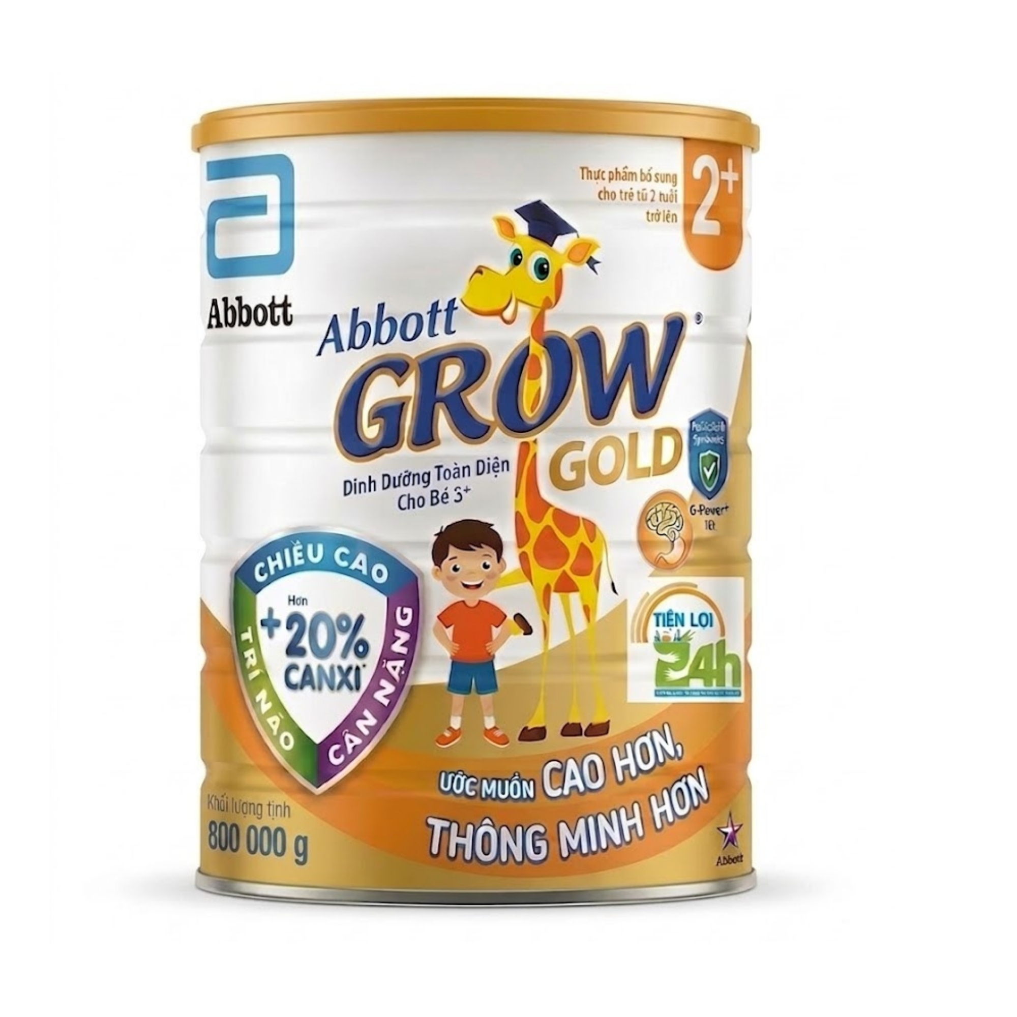 Thực phẩm bổ sung cho trẻ từ 2 tuổi trở lên : Abbott Grow 2+ 800g