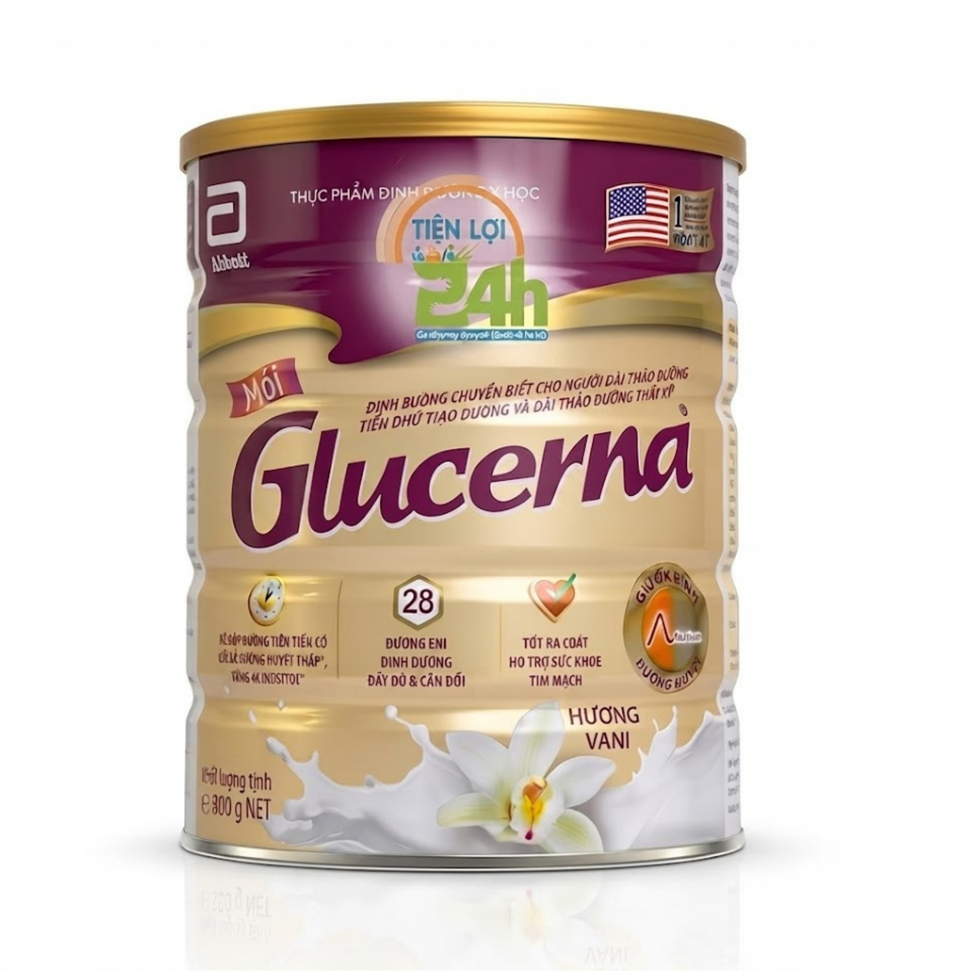 Thực phẩm dinh dưỡng y học: Glucerna hương vani 380g