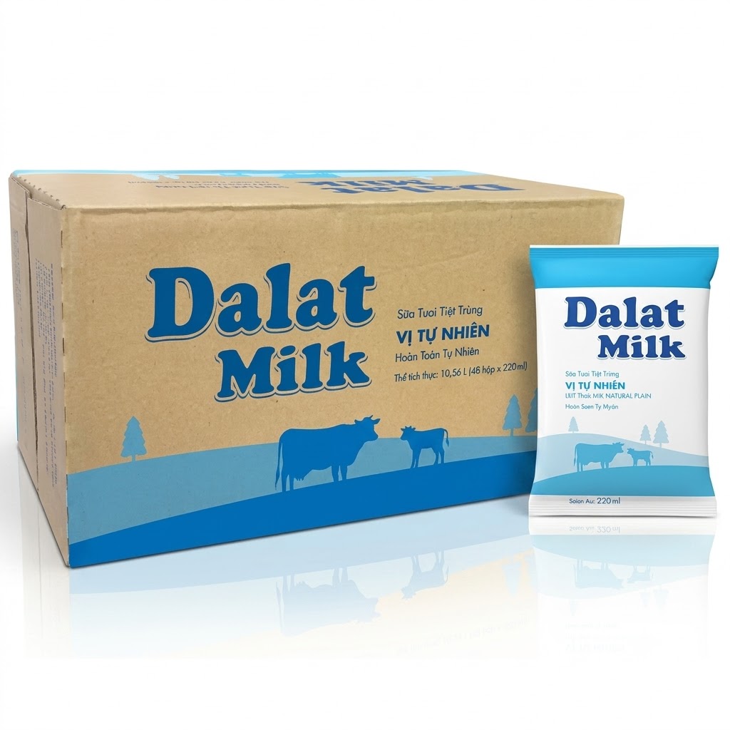 STTT VỊ TỰ NHIÊN DALATMILK 220MLX48