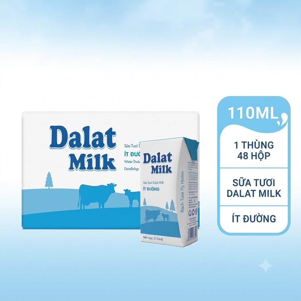 STTT ÍT ĐƯỜNG DALATMILK  110MLX48