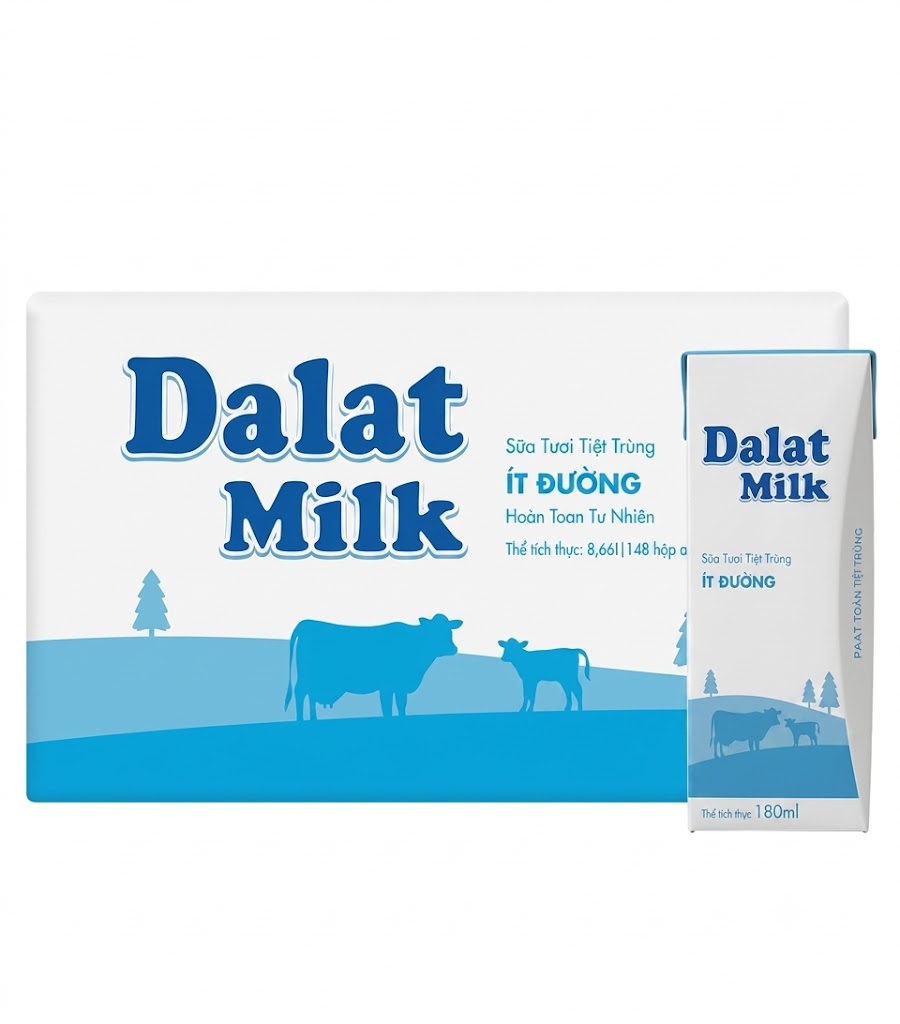 STTT ÍT ĐƯỜNG DALATMILK 180MLX48