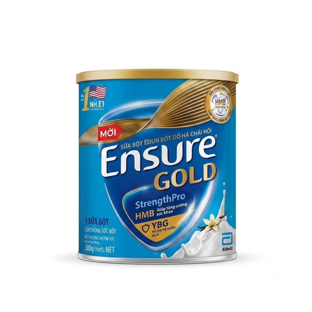 Thực phẩm dinh dưỡng y học: Ensure Gold hương vani ít ngọt 380g