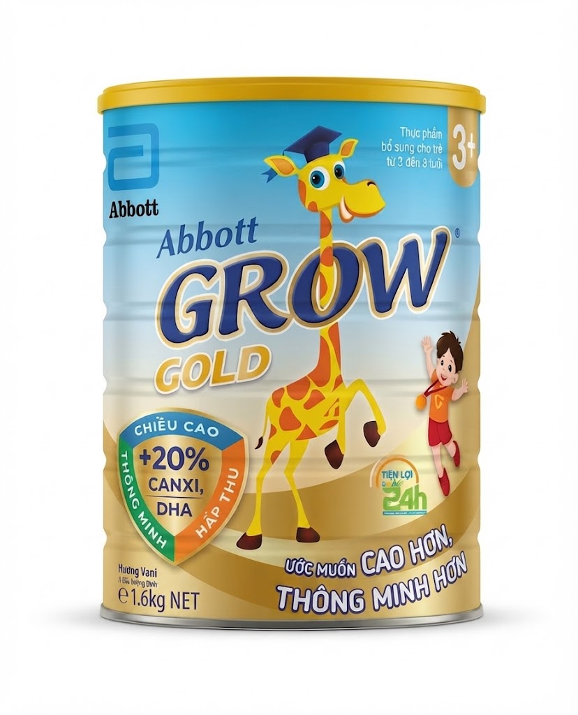 Thực phẩm bổ sung cho trẻ từ 3 đến 6 tuổi : Abbott Grow Gold 3+ 1.6Kg