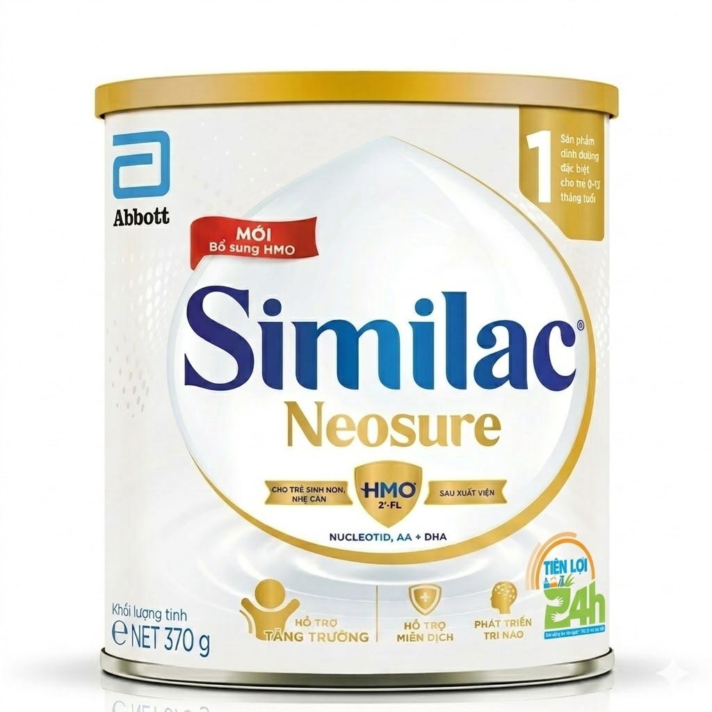 Sản phẩm dinh dưỡng đặc biệt cho trẻ sinh non , nhẹ cân 0 - 12 tháng tuổi : Similac Neosure 370g