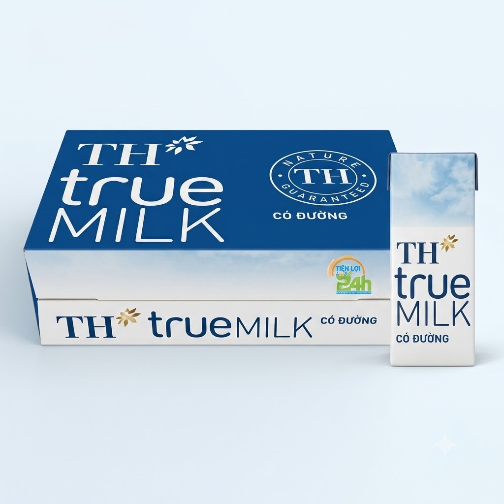 STTT CÓ ĐƯỜNG TH TRUE MILK 180MLX48