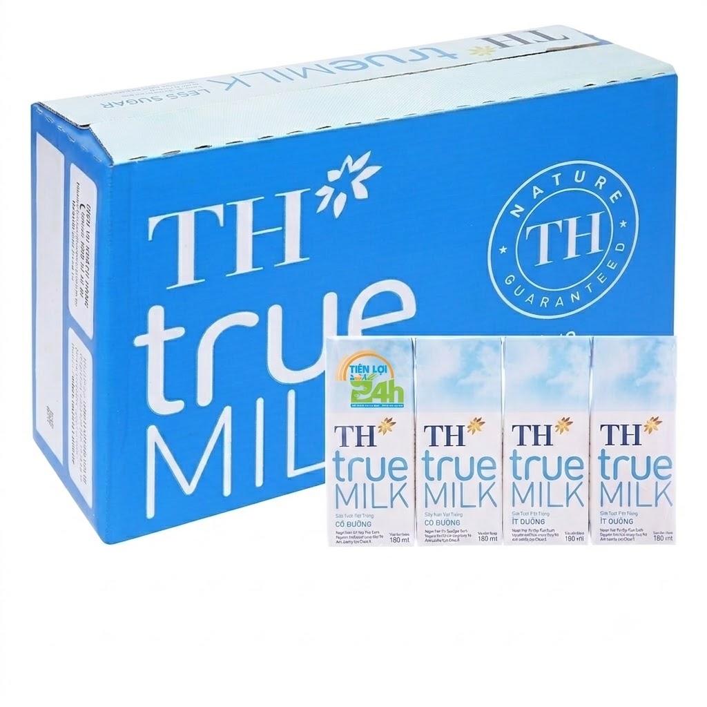 STTT ÍT ĐƯỜNG TH TRUE MILK 180MLX48
