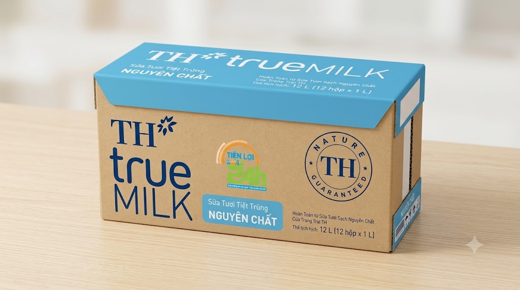 STTT NGUYÊN CHẤT TH TRUE MILK 1L X 12T