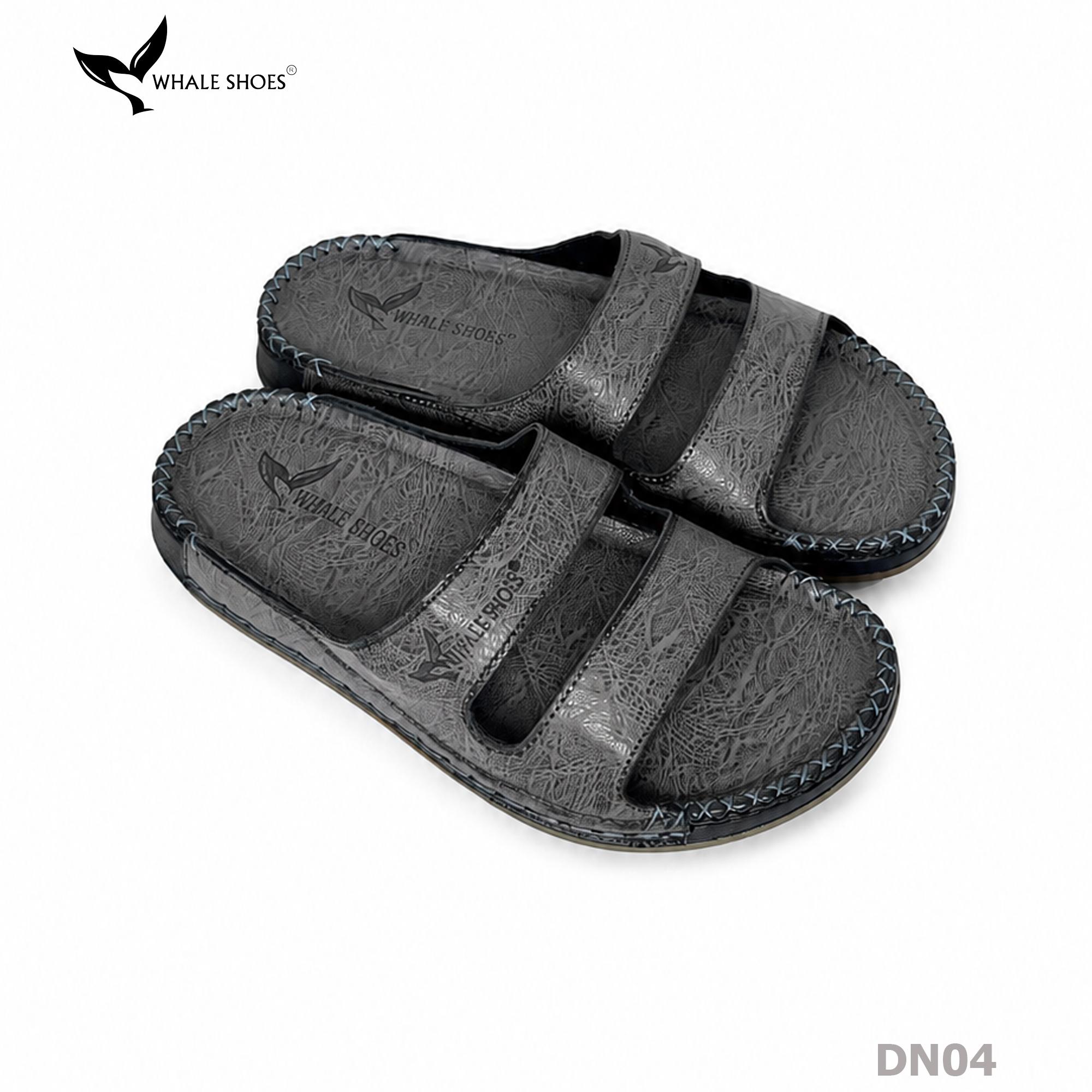 Dép nam Whale Shoes Quai 2 Nhị, Êm Chân, Dễ Mang, Đế Chống Trơn Trượt - DN04