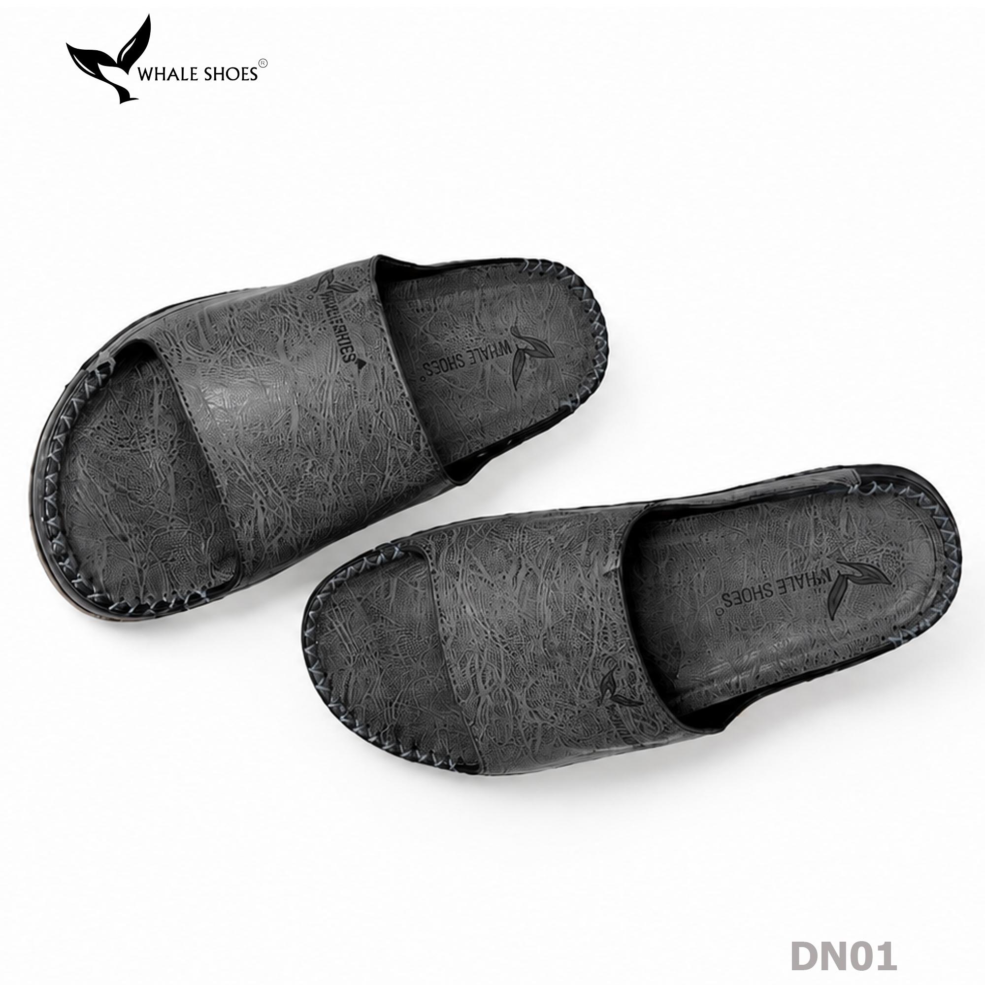 Dép nam Whale Shoes Quai Ngang Bản To, Êm Chân, Đế Chống Trơn Trượt -  DN01