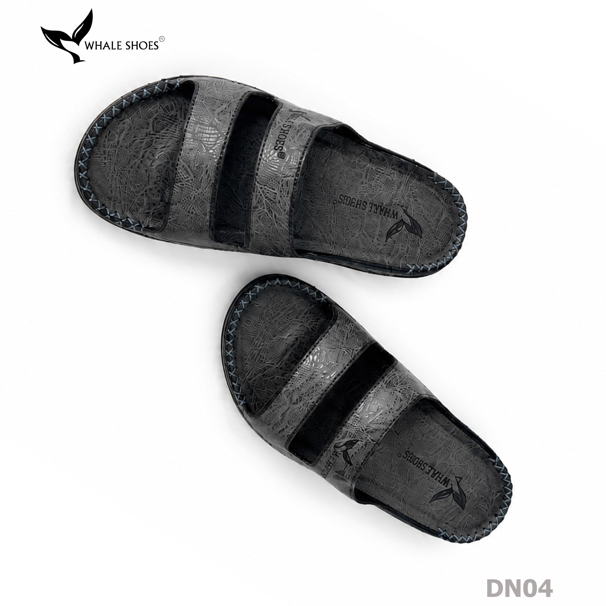 Dép nam Whale Shoes Quai 2 Nhị, Êm Chân, Dễ Mang, Đế Chống Trơn Trượt - DN04