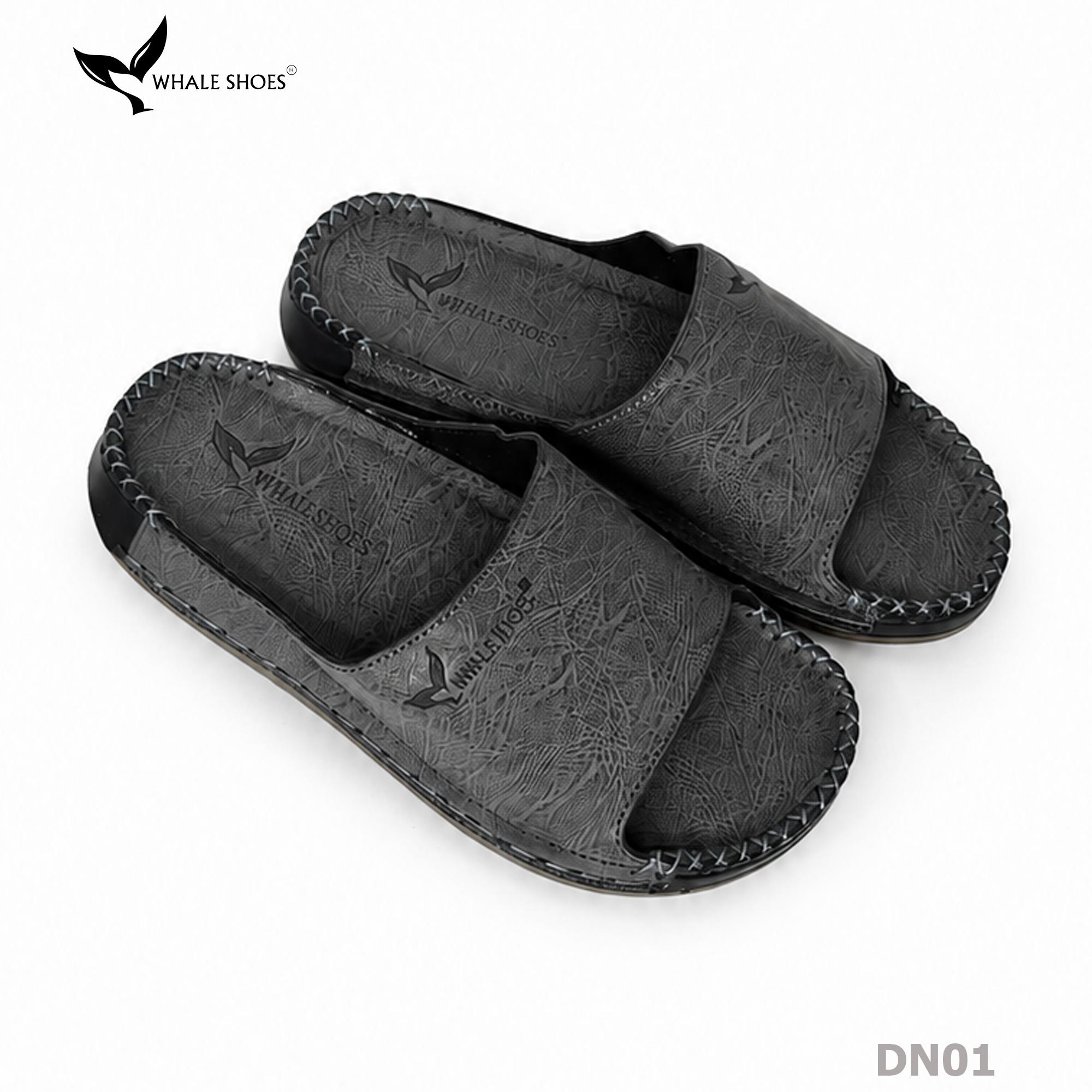 Dép nam Whale Shoes Quai Ngang Bản To, Êm Chân, Đế Chống Trơn Trượt -  DN01