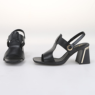 Whale Shoes SD01 - Sandal Nữ  Mũi Vuông 7cm Gót Sơn Vân Da Viền Mạ Vàng Sang Trọng, che khuyết điểm, đế chống trơn trượt