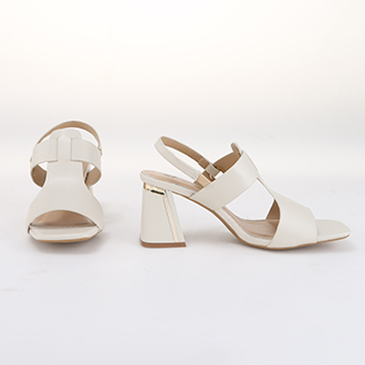 Whale Shoes SD01 - Sandal Nữ  Mũi Vuông 7cm Gót Sơn Vân Da Viền Mạ Vàng Sang Trọng, che khuyết điểm, đế chống trơn trượt