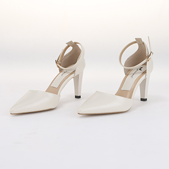 Whale Shoes SD03 – Giày cao gót mũi nhọn 8cm có dây quai hậu, da mềm êm chân, đế chống trơn trượt