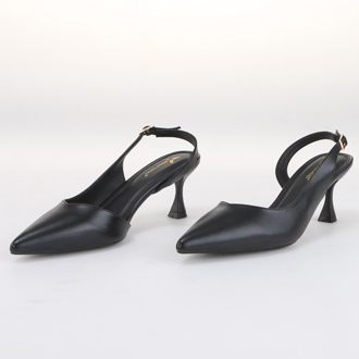 Whale Shoes SD07 – Giày cao gót 6cm cổ tim da mờ, thiết kế tối giản, basic, đế chống trơn trượt