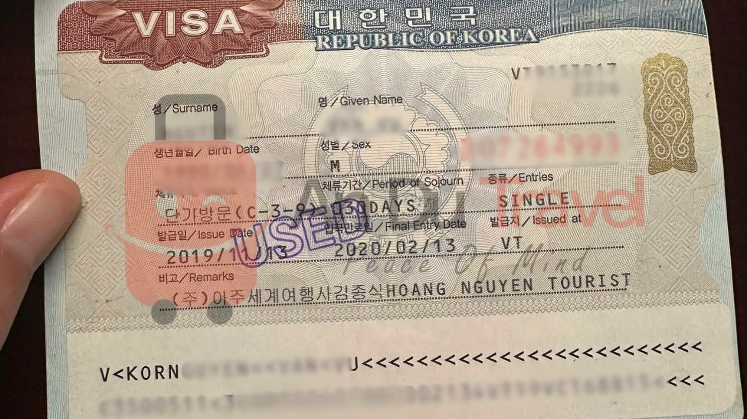 Visa Hàn Quốc - Du Lịch (Visa C-3-9)