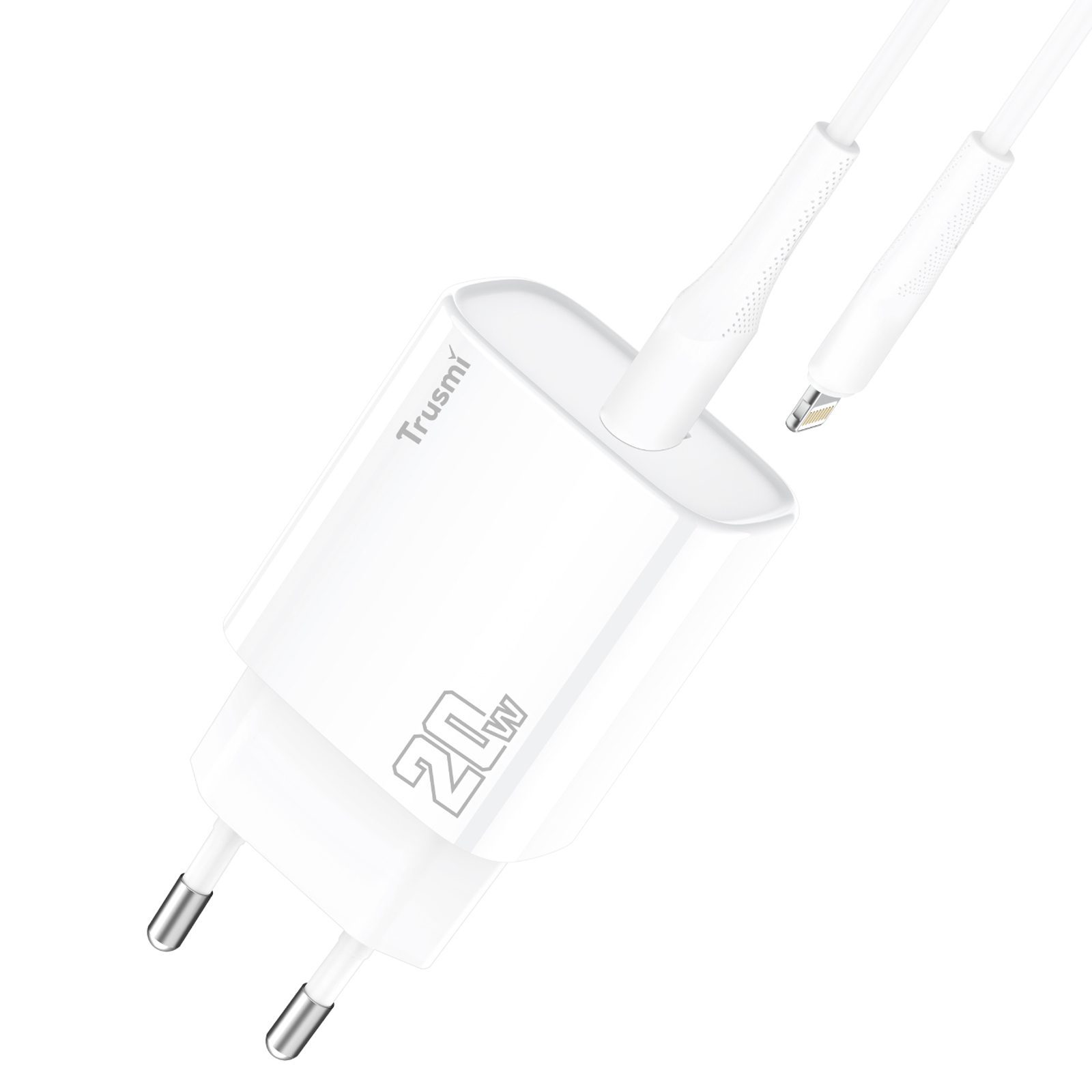 Trusmi Bộ sạc PD20W Type C kèm cáp C TO L (EU) (US)