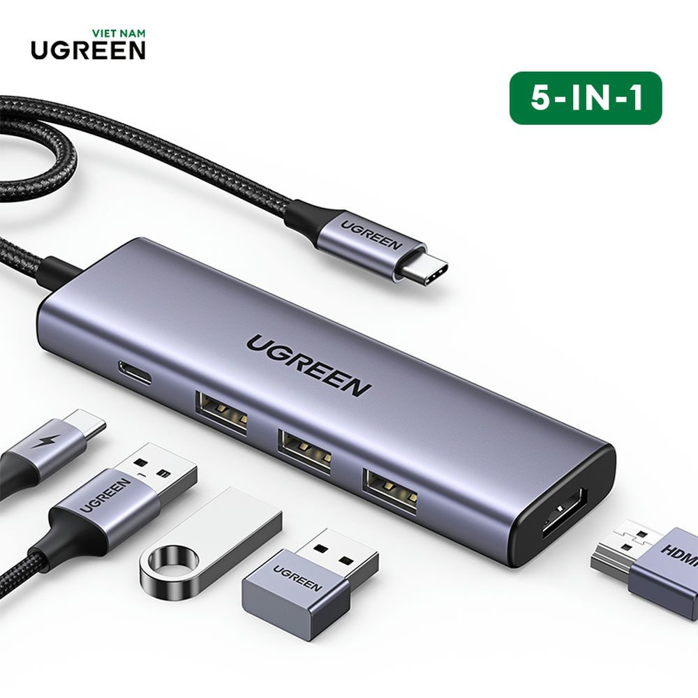 Hub chuyển đổi Type C 5 in 1 CM475