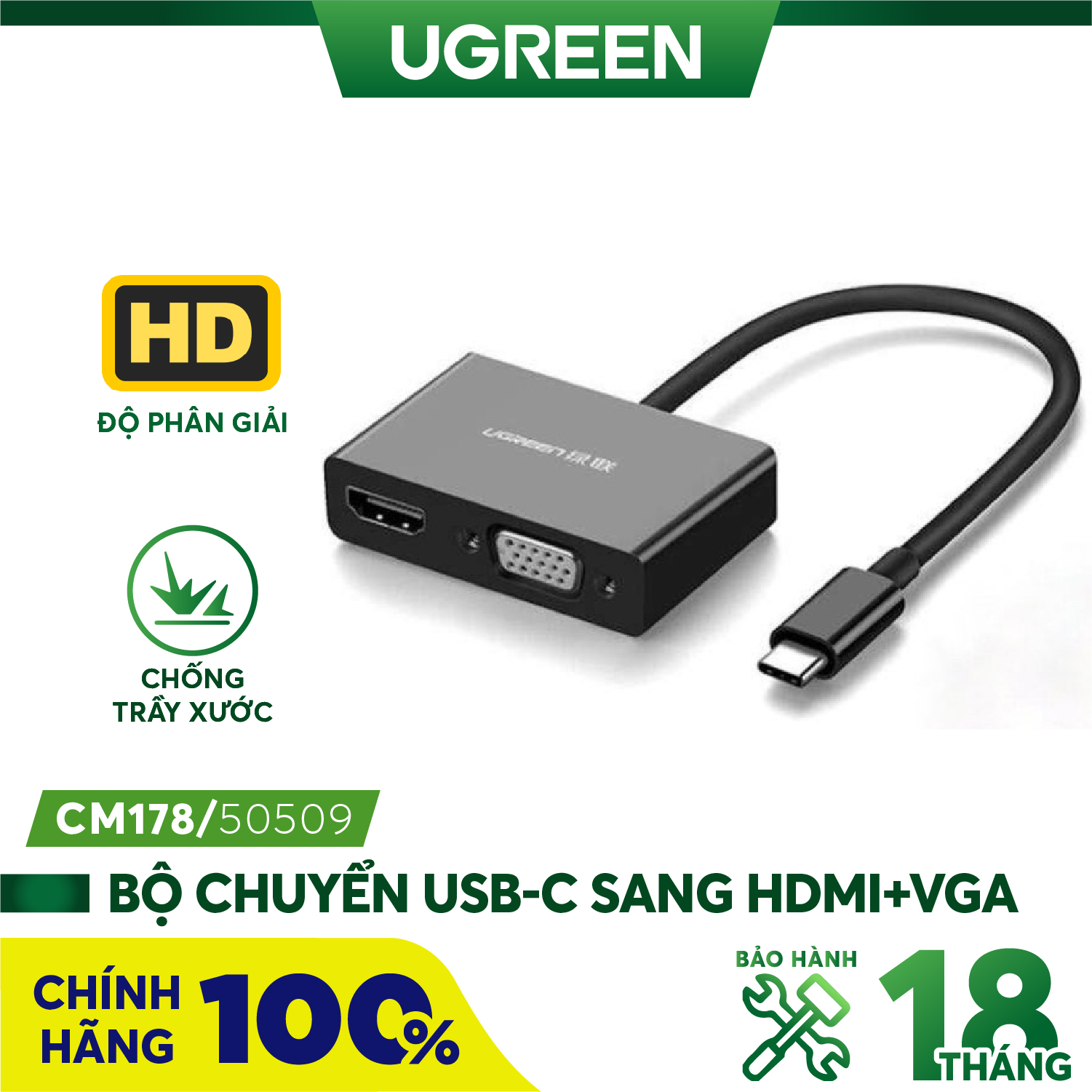 Type C to HDMI+VGA Converter