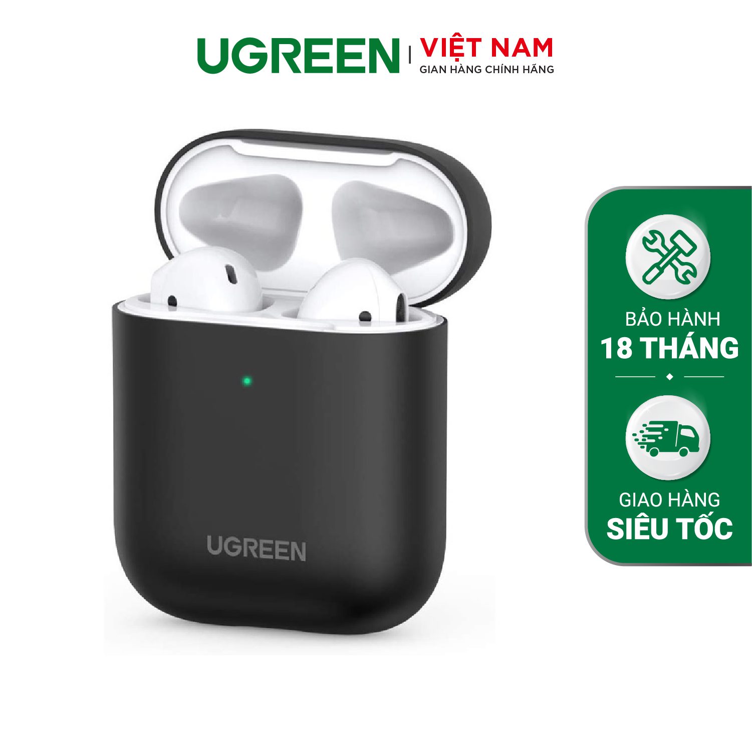 Hộp bảo vệ Airpods UGREEN 50867 - Chất liệu Silicone - 80479-đen