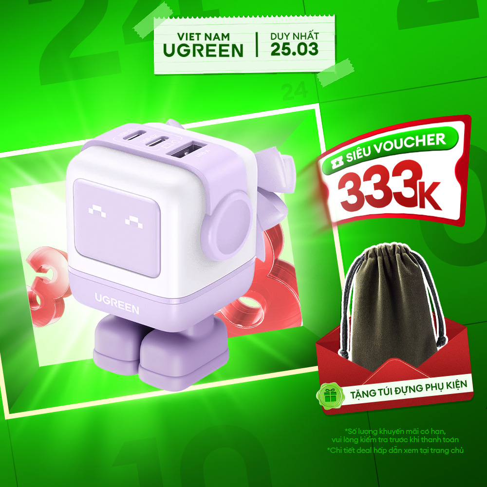 Củ sạc GaN Robot 65W CD361