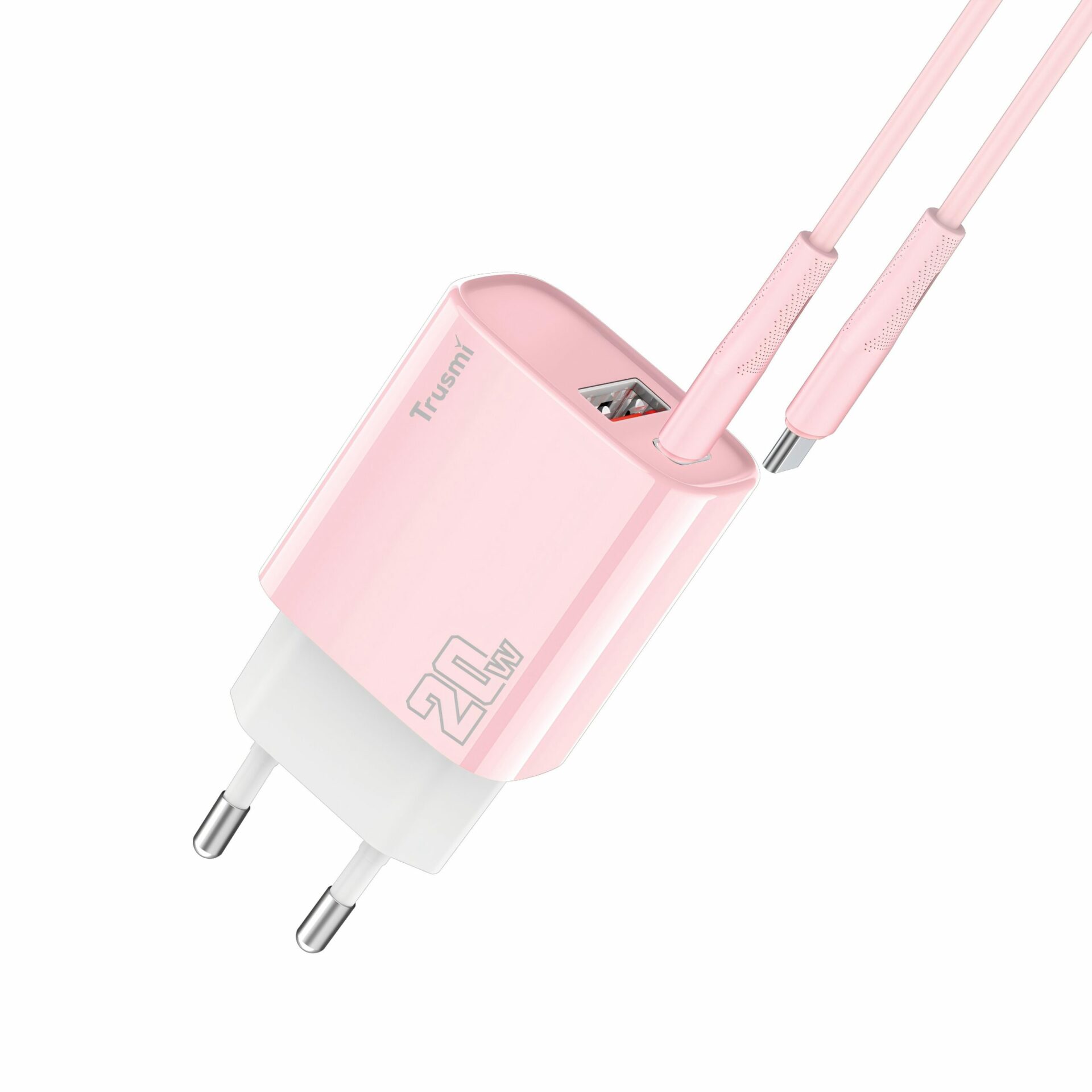 [QUÀ TẶNG KHÔNG BÁN] Củ sạc nhanh PD 20W kèm cáp Type C to Type C 20W Trusmi CH11 | 1 cổng Type C và 1 USB-A