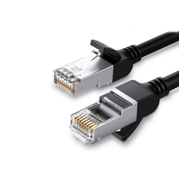Cáp mạng Cat6 UGREEN NW101 Thuần đồng 32AWG đầu bọc kim loại - 10m-tròn-đen